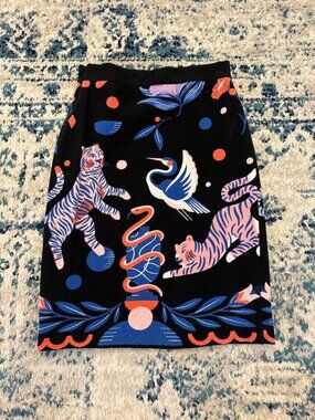 Anthropologie Super Nice Letters Julie Midi Sweater Skirt Size XXSP